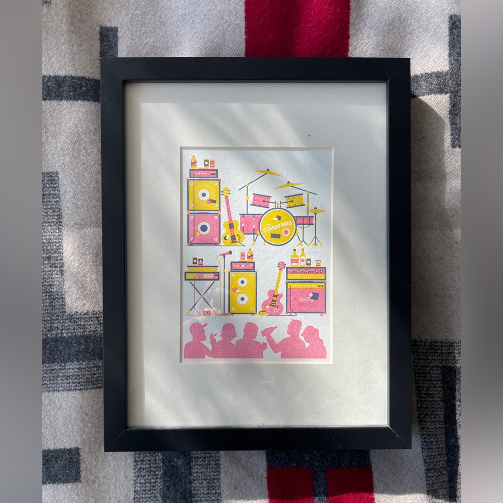 The weekend press framed letterpress print